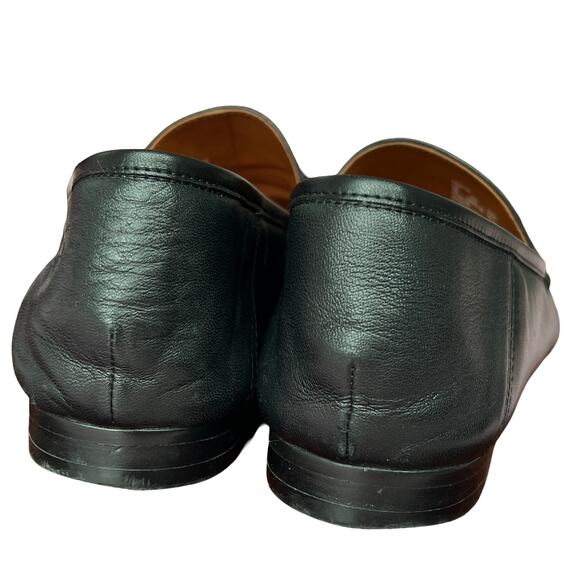 Coach Haley Black Leather Loafers Size 9 Slip-On Flats Classic Parisian Shoe - Picture 5 of 10